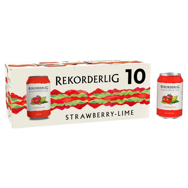 Rekorderlig Strawberry & Lime Cider, 10 x 330ml