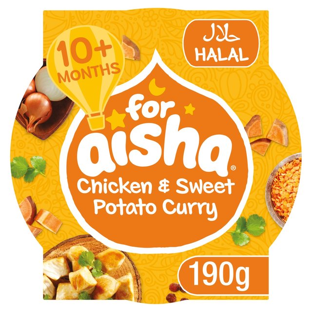 For Aisha Chicken & Sweet Potato Curry Pot, 10 Mths+, 190g