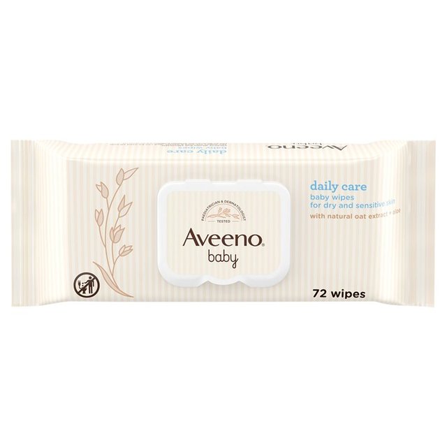 Aveeno Baby Daily Care Baby Wipes, 72 per Pack