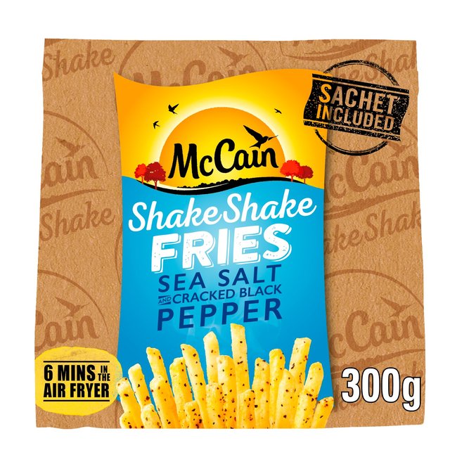 McCain Chilled Shake Shake Fries Sea Salt & Cracked Black Pepper, 300g
