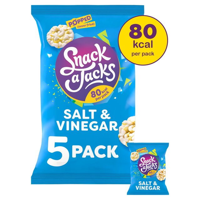 Snack a Jacks Salt & Vinegar Multipack Rice Cakes, 5 Per Pack