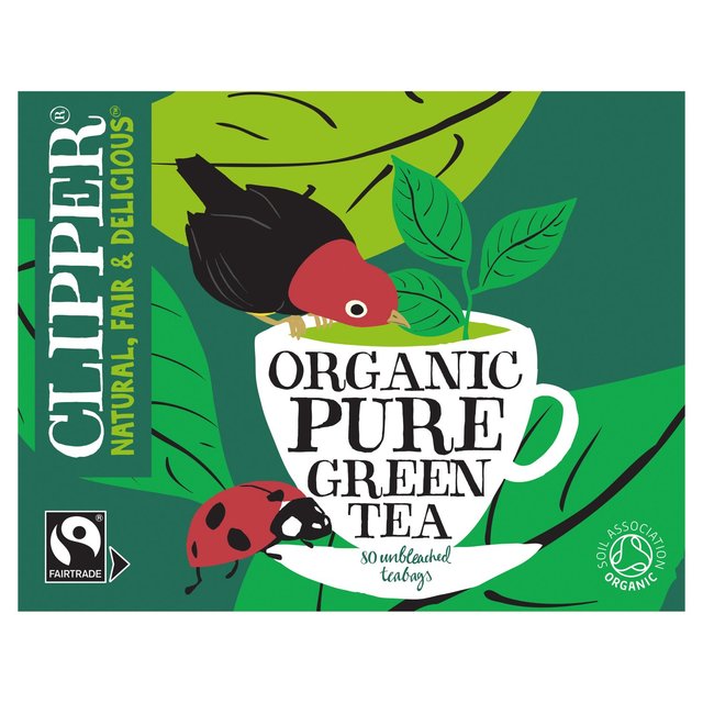 Clipper Organic Fairtrade Green Tea Bags, 80 Per Pack
