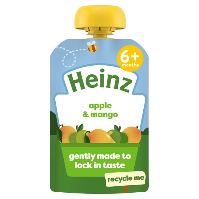 Heinz Apple & Mango Baby Food Fruit Pouch 6+ Months, 100g