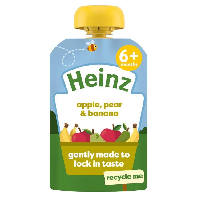 Heinz Apple, Pear & Banana Fruit Pouch Baby Food 6+ Months, 100g