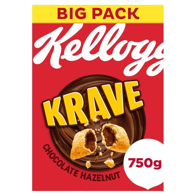 Kellogg’s Krave Chocolate Hazelnut Breakfast Cereal, 750g