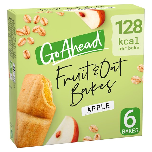 Go Ahead Apple Fruit and Oat Bakes Snack Bars Multipack, 6 x 35g