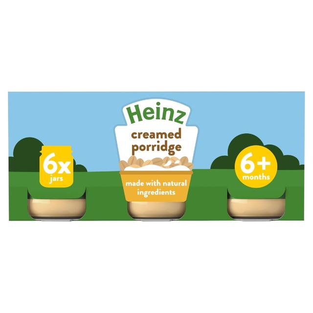 Heinz by Nature Creamed Porridge Jars Multipack, 4 Months, 6 x 120g