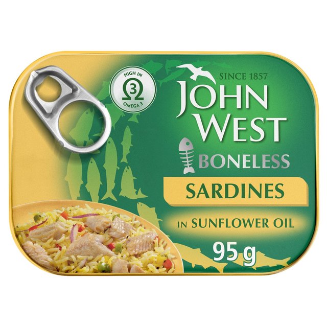 John West Boneless Sardines In Sunflower Oil, 95g