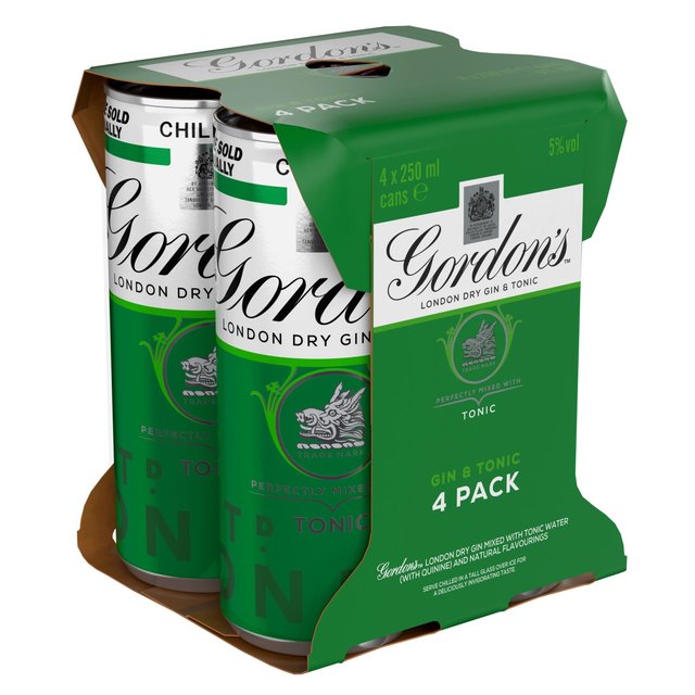 Gordon’s Gin & Tonic, 4 x 250ml