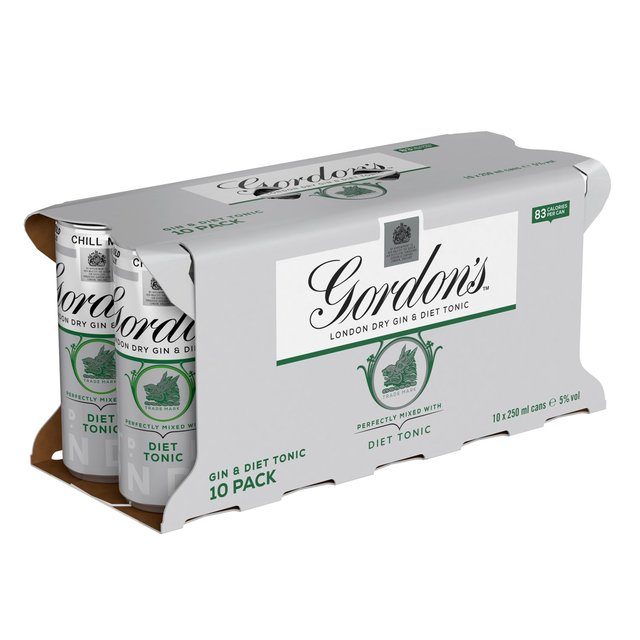 Gordon’s Gin and Slimline Tonic, 10 x 250ml