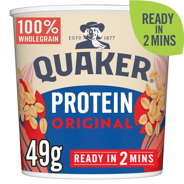 Quaker Oat So Simple Protein Porridge Cereal Pot Original, 49g