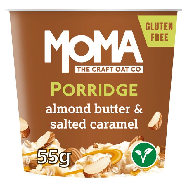 Moma Almond Butter & Salted Caramel Jumbo Oat Porridge Pot Gluten Free, 55g
