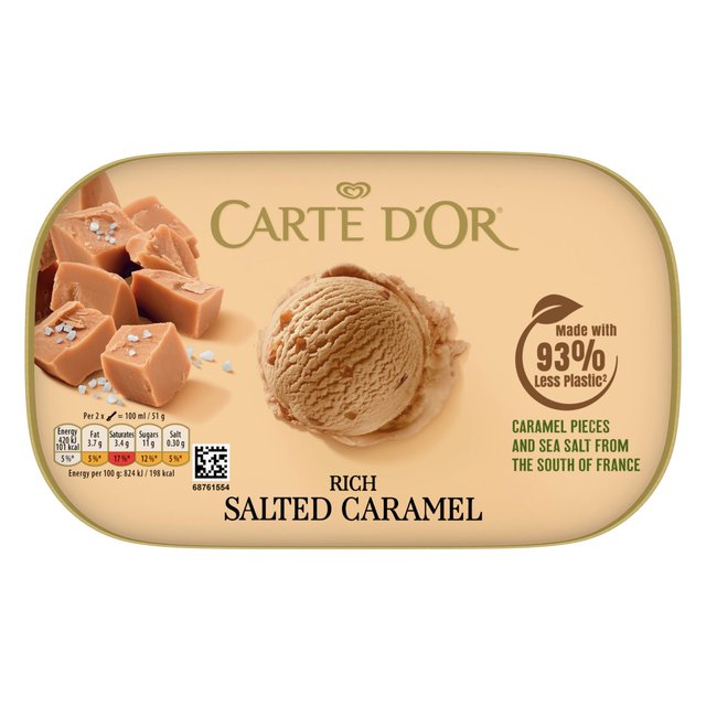 Carte D’or Classics Salted Caramel Ice Cream Dessert Tub, 900ml