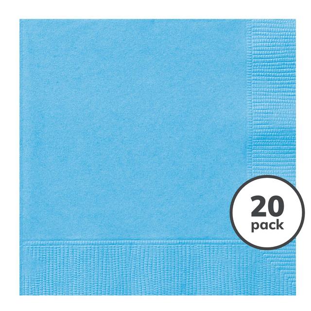 Blue Bio Paper Napkins, 20 per Pack