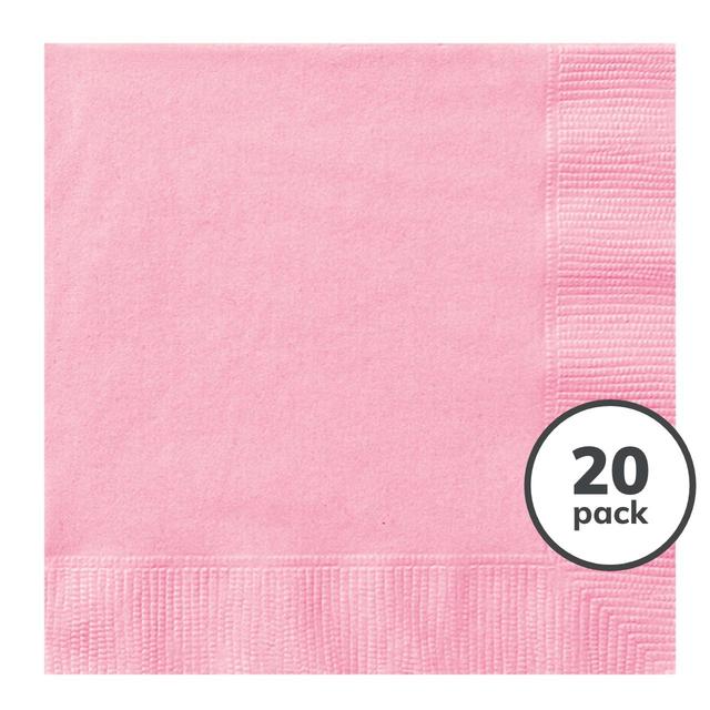 Pink Paper Napkins, 20 per Pack