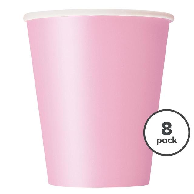 Unique Party Pink Paper Party Cups, 8 per Pack