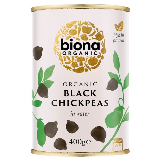 Biona Organic Black Chick Peas, 400g