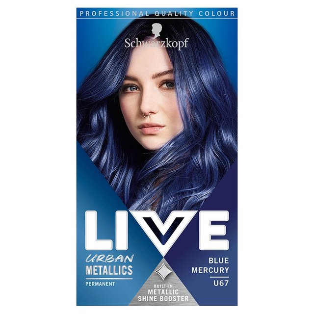 Schwarzkopf Live Blue Mercury U67 Urban Metallics Permanent Hair Dye
