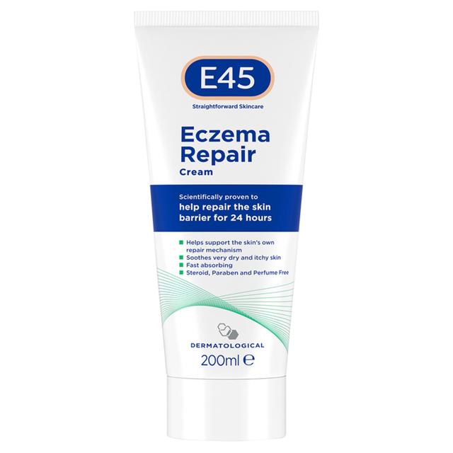 E45 Eczema Repair Cream for Very dry Itchy Skin, 200ml