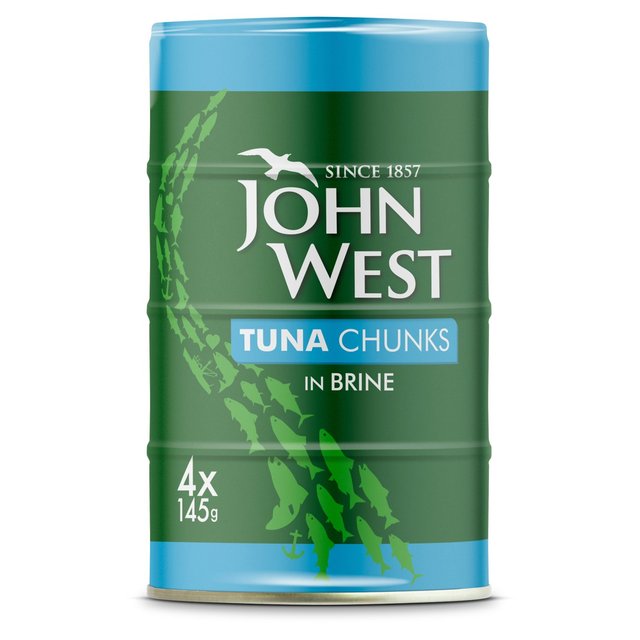 John West Tuna Chunks In Brine 4 Pack, 4 x 145g