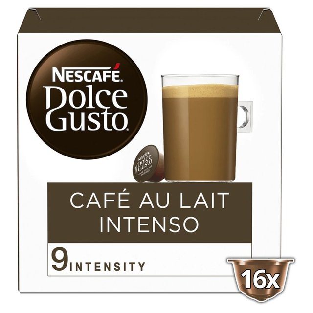 Nescafe Dolce Gusto Cafe Au Lait Intenso Pods, 16 Per Pack