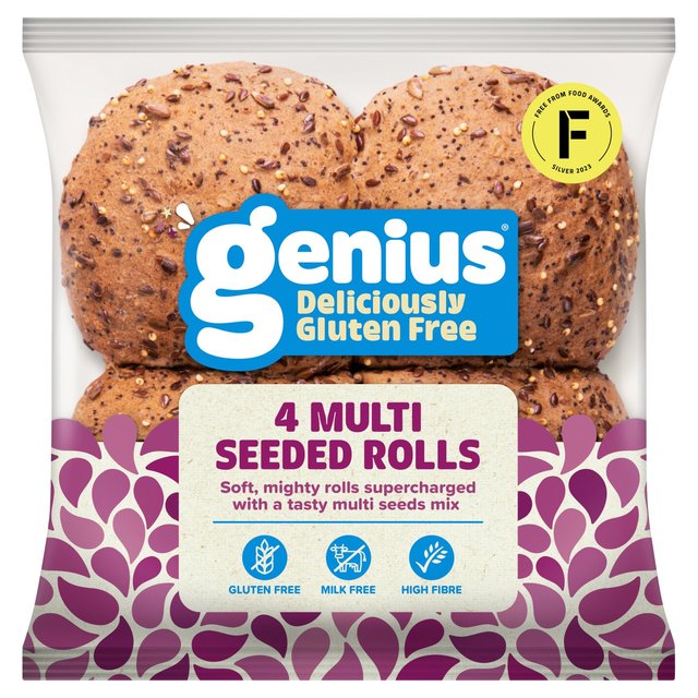 Genius Gluten Free Triple Seeded Rolls, 280g