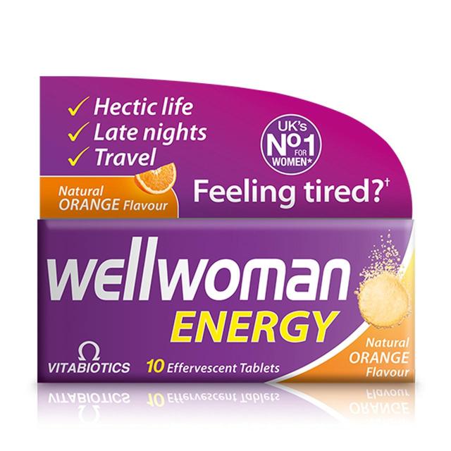 Vitabiotics WellWoman Orange Energy Effervescent Tablets, 10 Per Pack