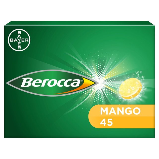 Berocca Mango Energy Vitamin Effervescent Tablets, 45 Per Pack