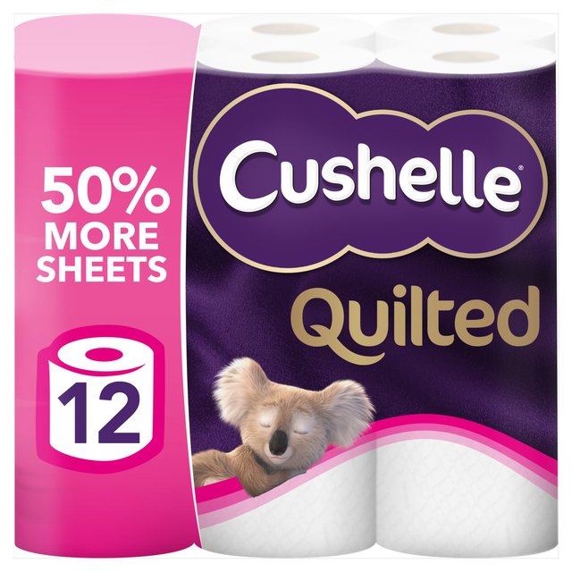Cushelle Quilted Toilet Rolls, 12 Per Pack