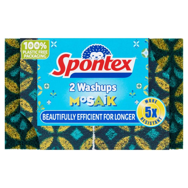 Spontex Washups Mosaik, 2 per Pack