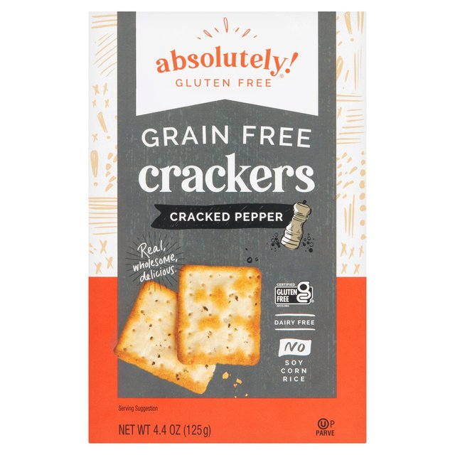Absolutely Gluten Free Crackers Cracked Pepper, 125g