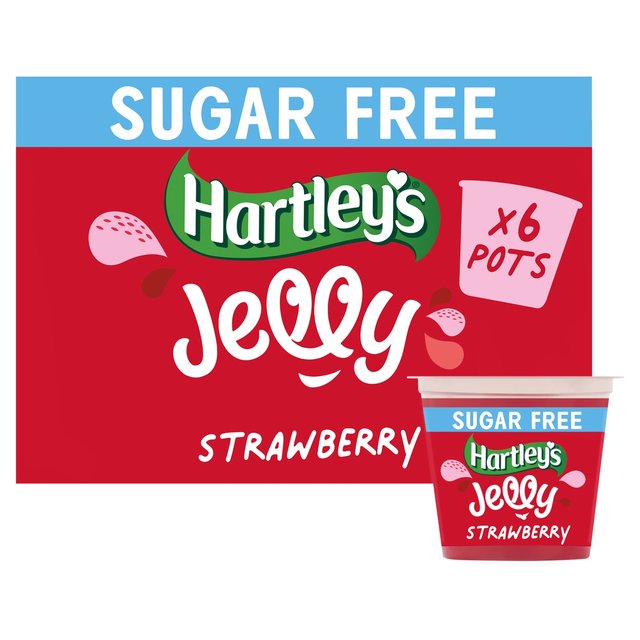 Hartley’s No Added Sugar Strawberry Jelly Pot Multipack, 6 x 115g