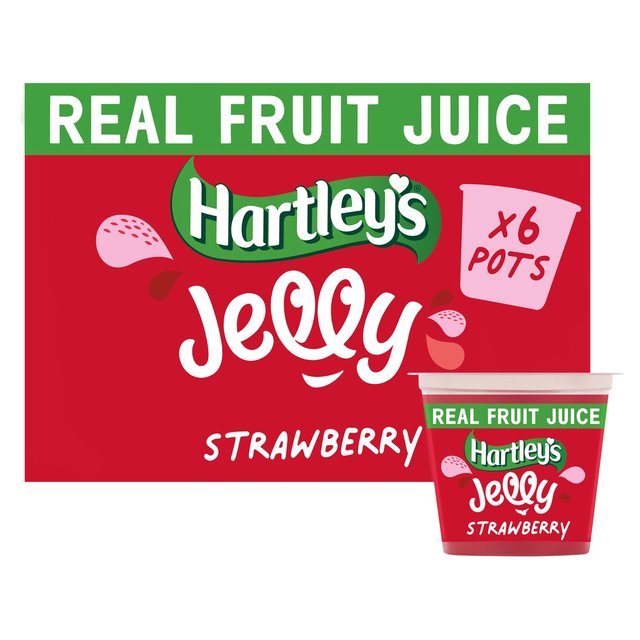 Hartley’s Strawberry Jelly Pot Multipack, 6 x 125g
