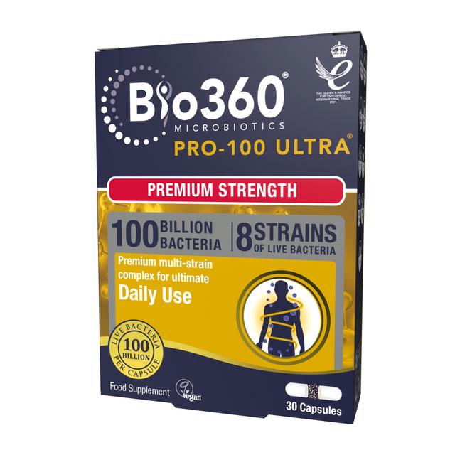 Bio360 Pro-100 Ultra Capsules From Natures Aid, 30 Per Pack