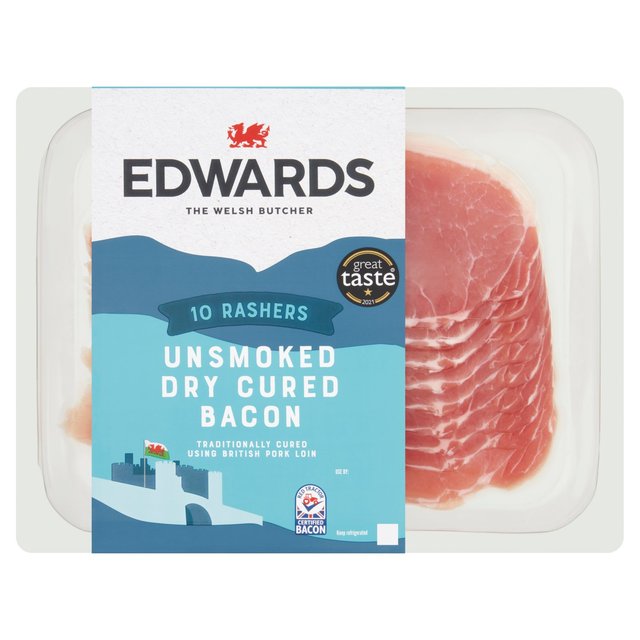 Edwards of Conwy Edwards Unsmoked Dry Cured Bacon, 300g