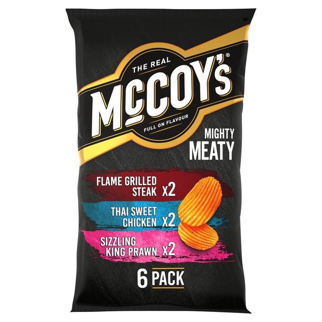 McCoy’s Ridge Cut Meaty Chips, 6 Per Pack
