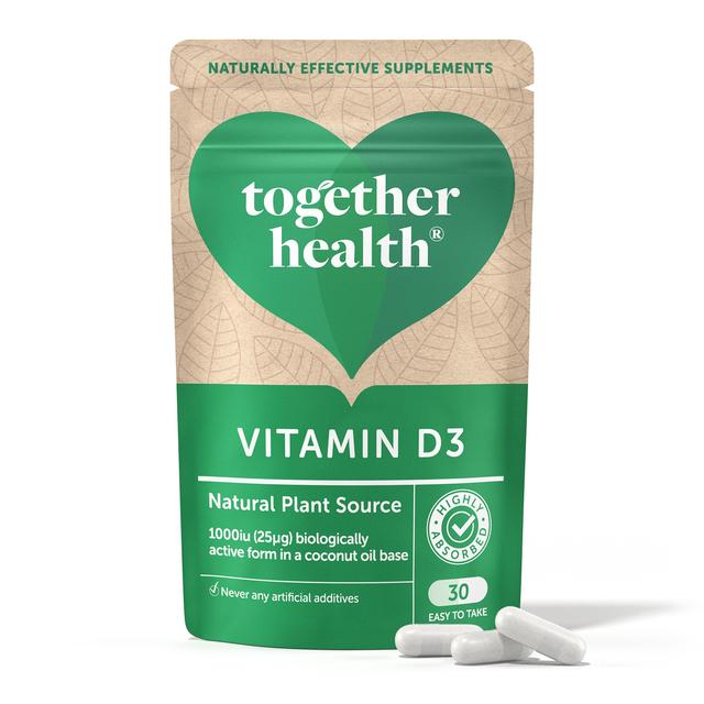 Together Health Vitamin D3 Vegan Capsules, 30 per Pack