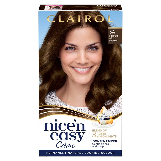 Clairol Nice’n Easy Hair Dye, 5A Medium Ash Brown, One Size