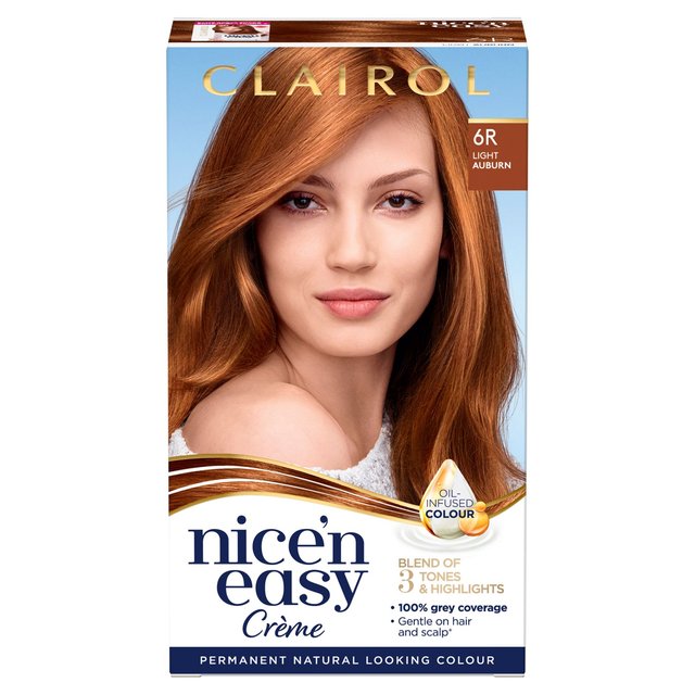 Clairol Nice’n Easy Hair Dye, 6R Light Auburn