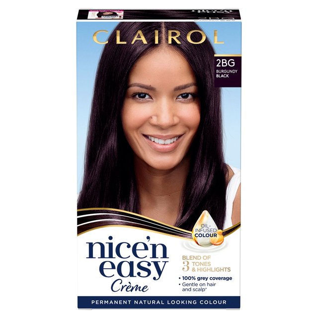 Clairol Nice’n Easy Hair Dye, 2BG Burgundy Black