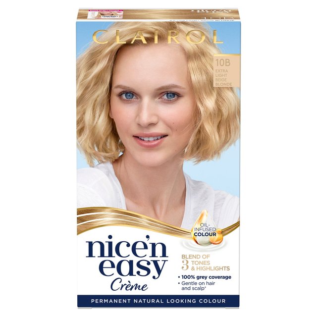 Clairol Nice’n Easy Hair Dye, 10B Extra Light Beige Blonde