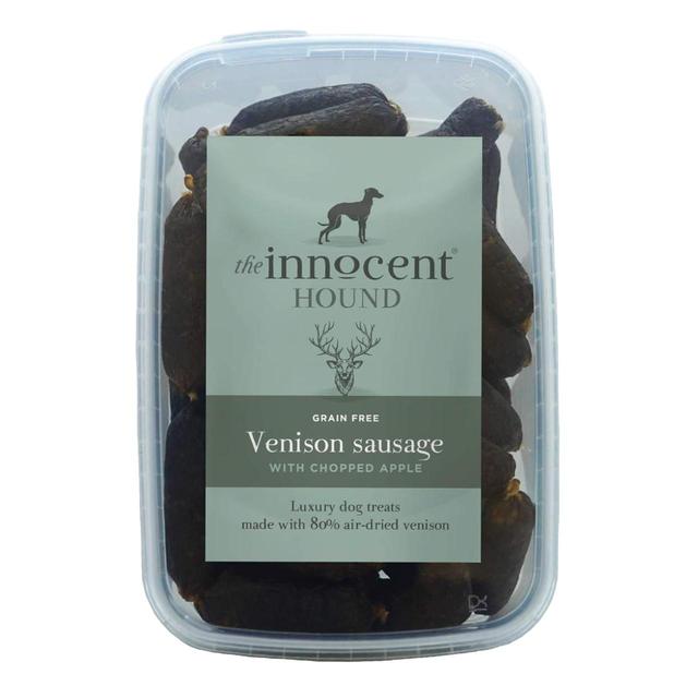 The Innocent Hound Dog Treats, Venison Sausages With Chopped Apple, 600g