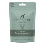 The Innocent Hound Dog Treats, Venison Sausages with Chopped Apple