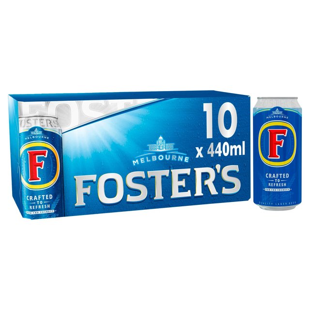 Foster’s Lager Beer Cans, 10 x 440ml