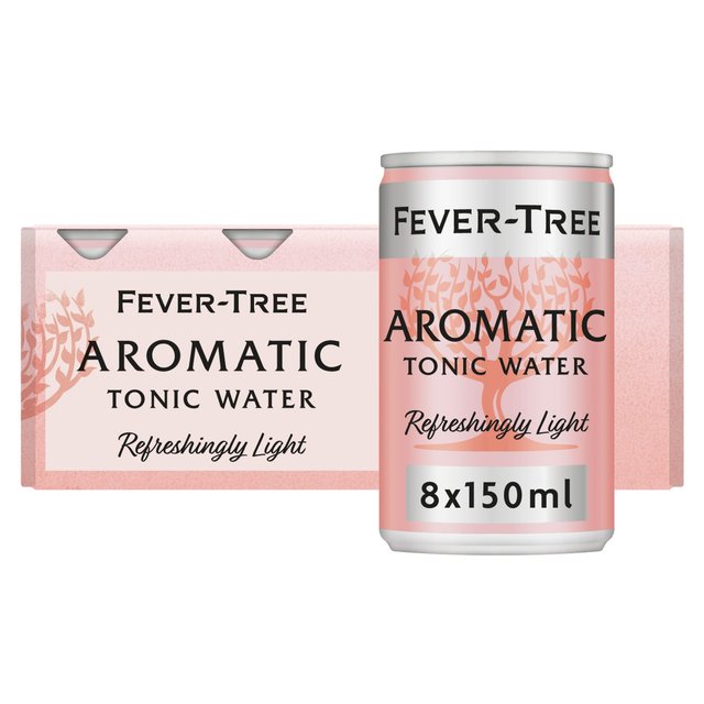 Fever-Tree Light Aromatic Tonic Water Cans, 8 x 150ml