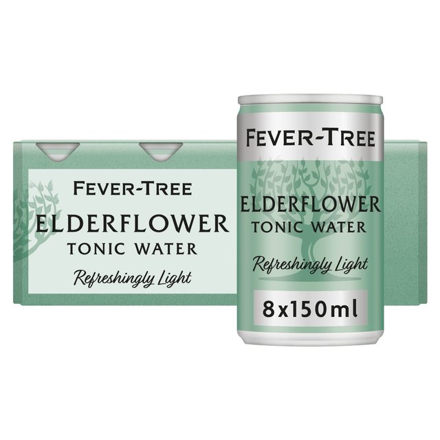 Fever-Tree Light Elderflower Tonic Cans, 8 x 150ml