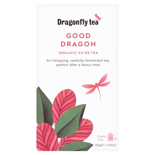 Dragonfly Organic Good Dragon Pu er Tea, 20 Per Pack