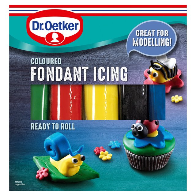 Dr. Oetker Ready to Roll Coloured Fondant Icing, 5 x 100g