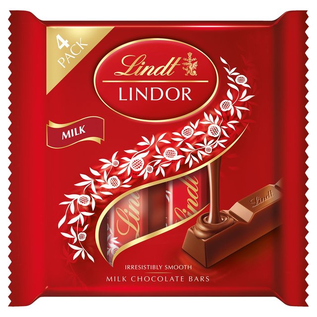 Lindt Lindor Milk Chocolate Bars, 100g