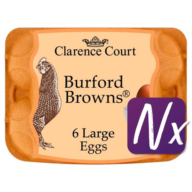 Clarence Court Burford Brown Large Free Range Eggs, 6 Per Pack